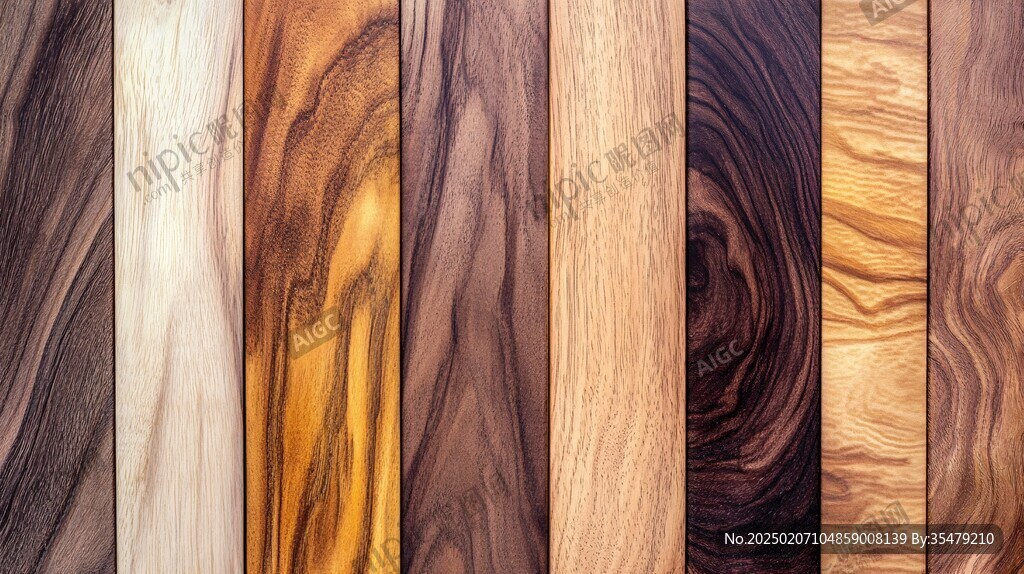 多种颜色木板木材