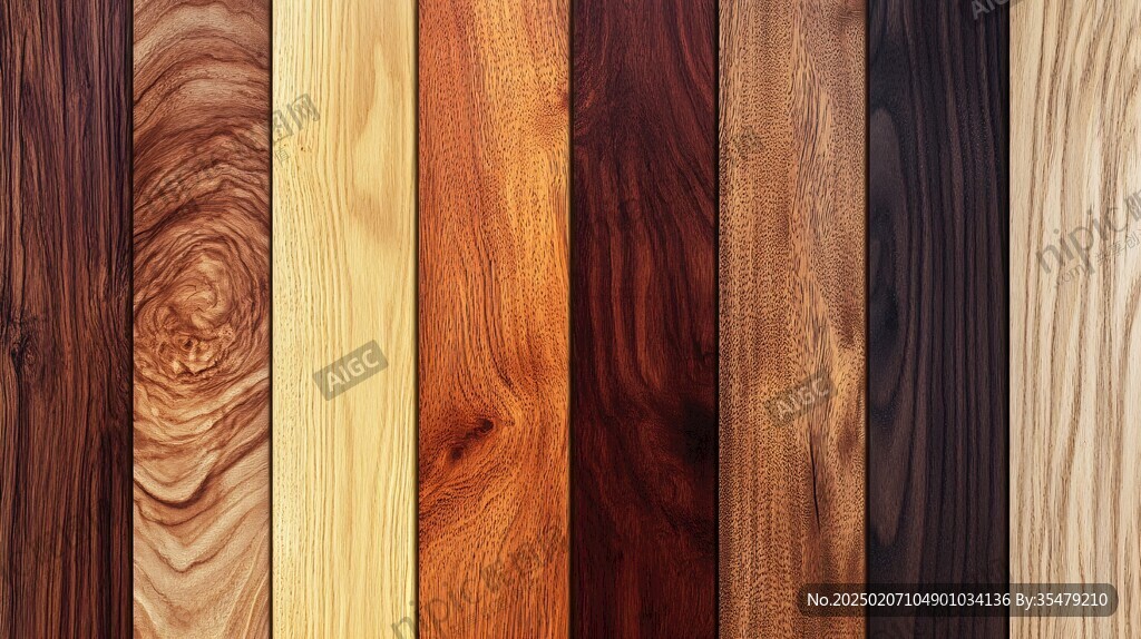 多种颜色木板木材