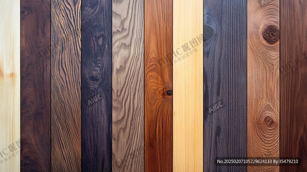 多种颜色木板木材