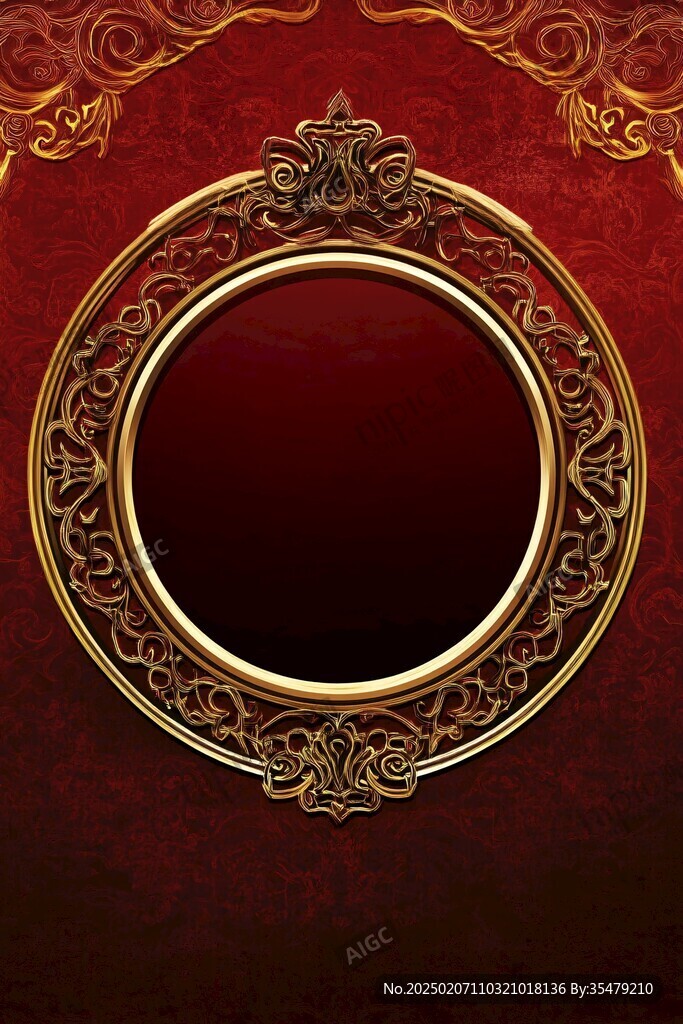 红金色欧式背景