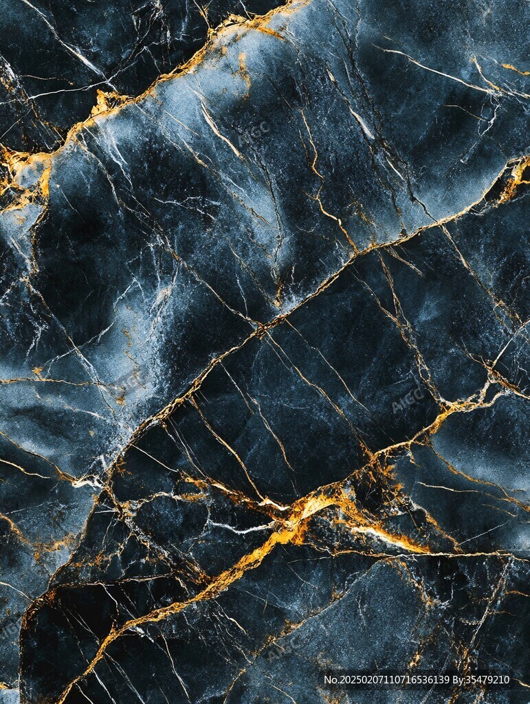 蓝色透光大理石装饰画