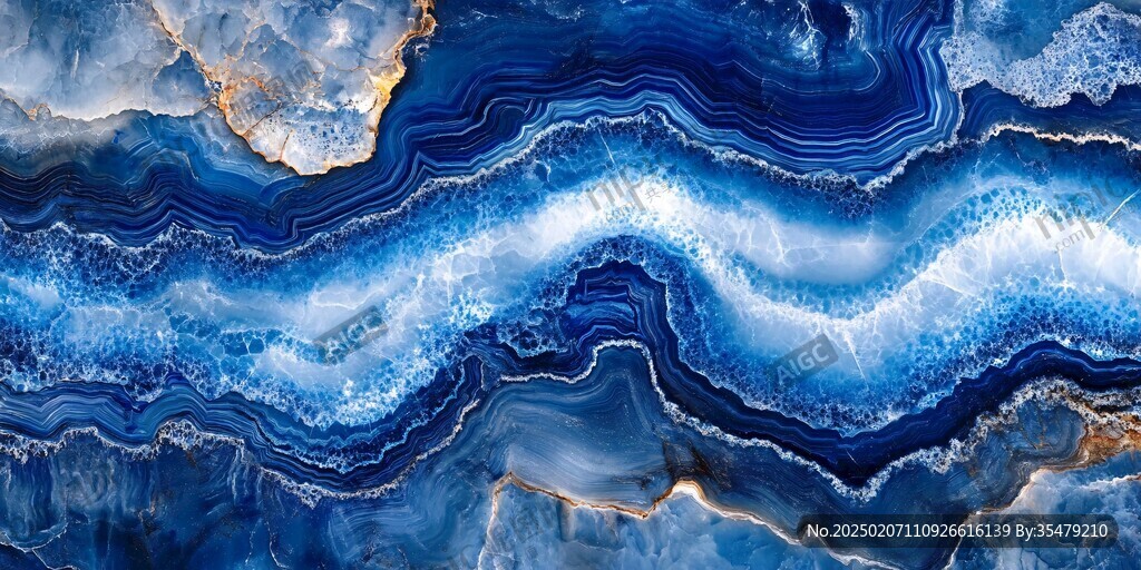 蓝色玛瑙石艺术背景