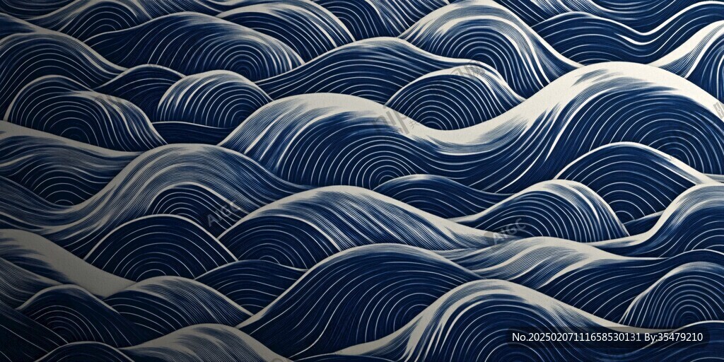 浪涛翻滚包装底纹