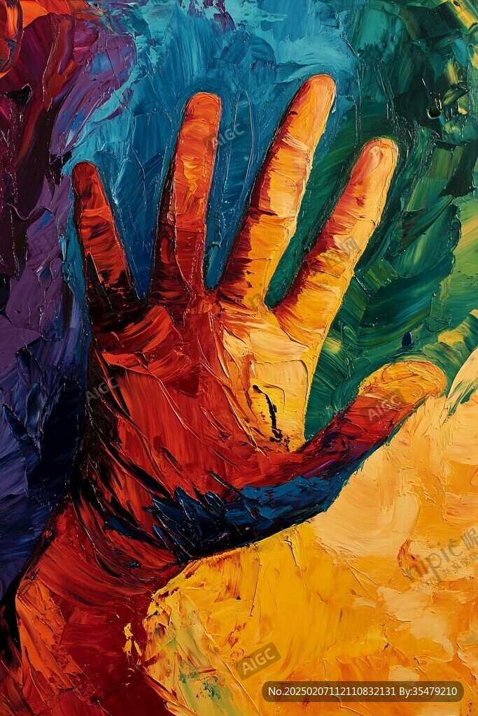 酷炫色彩写意装饰画