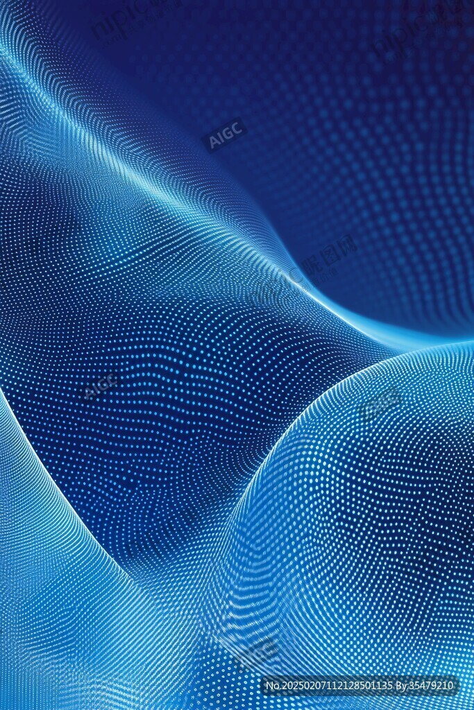 蓝色弯曲唯美科技