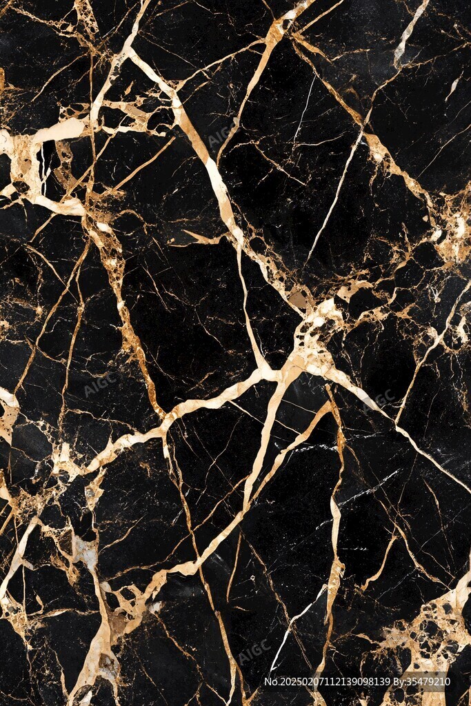 黑金色裂纹透光大理石