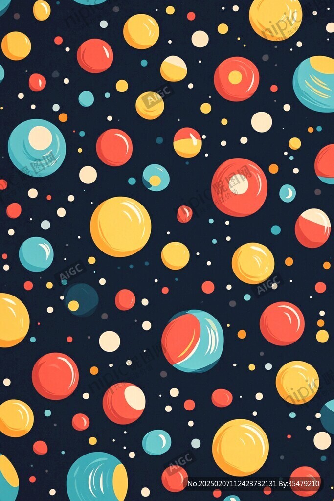 创意彩色缤纷宇宙插画