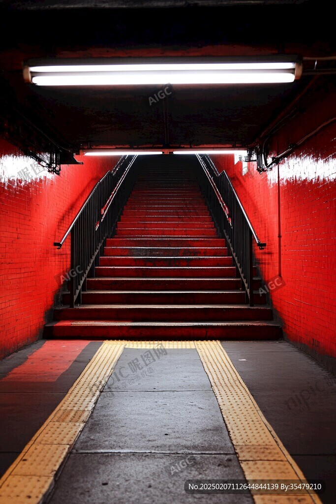 红色扶梯