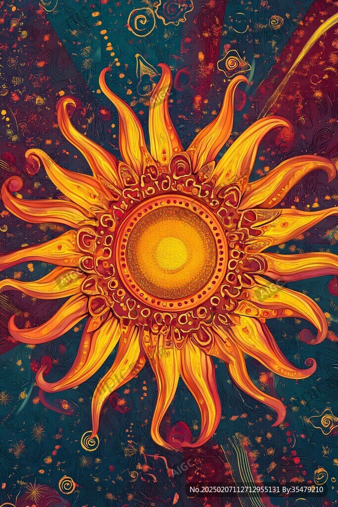 太阳装饰画
