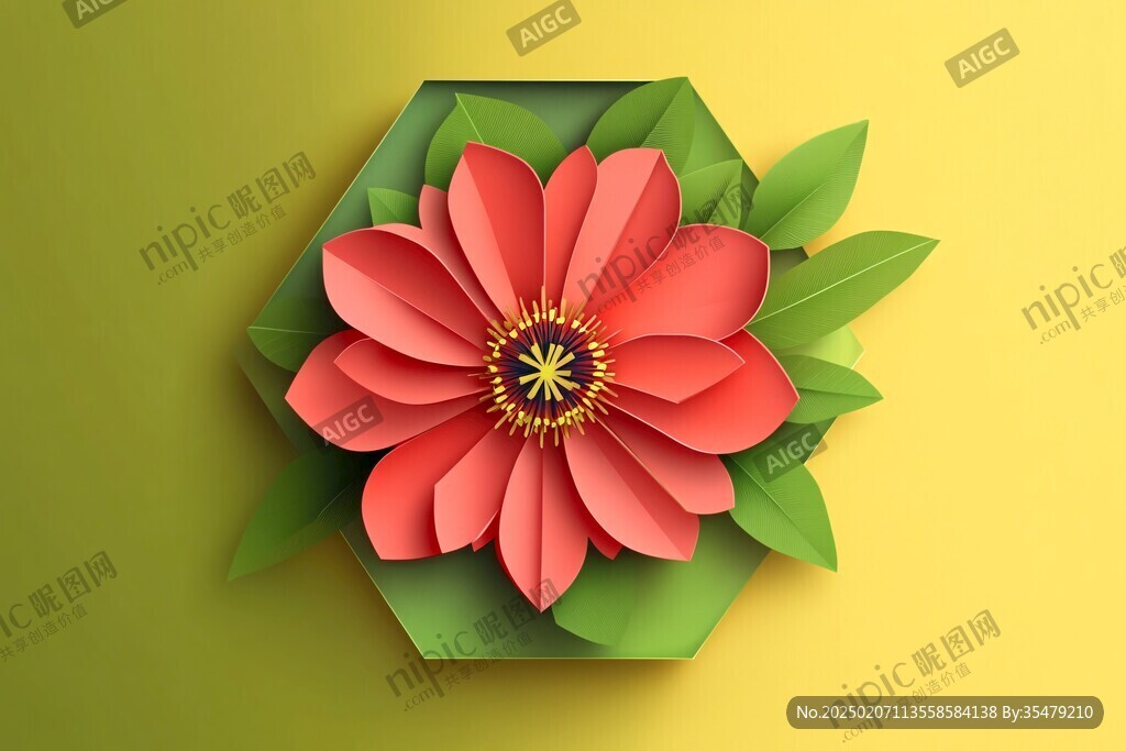 3d立体简约花