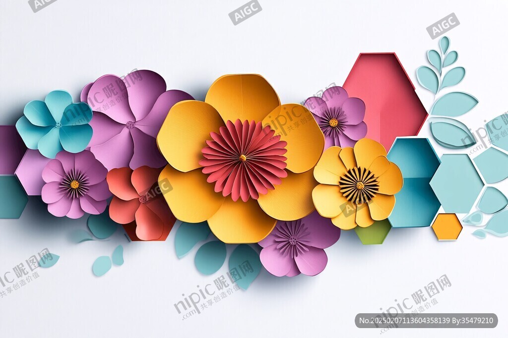 3d立体简约花