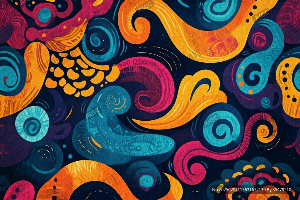 3d印花旋涡背景