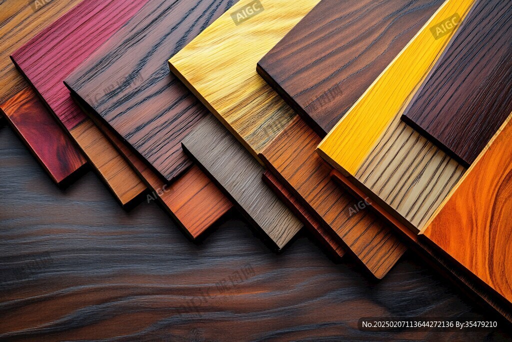 多种颜色木板木材