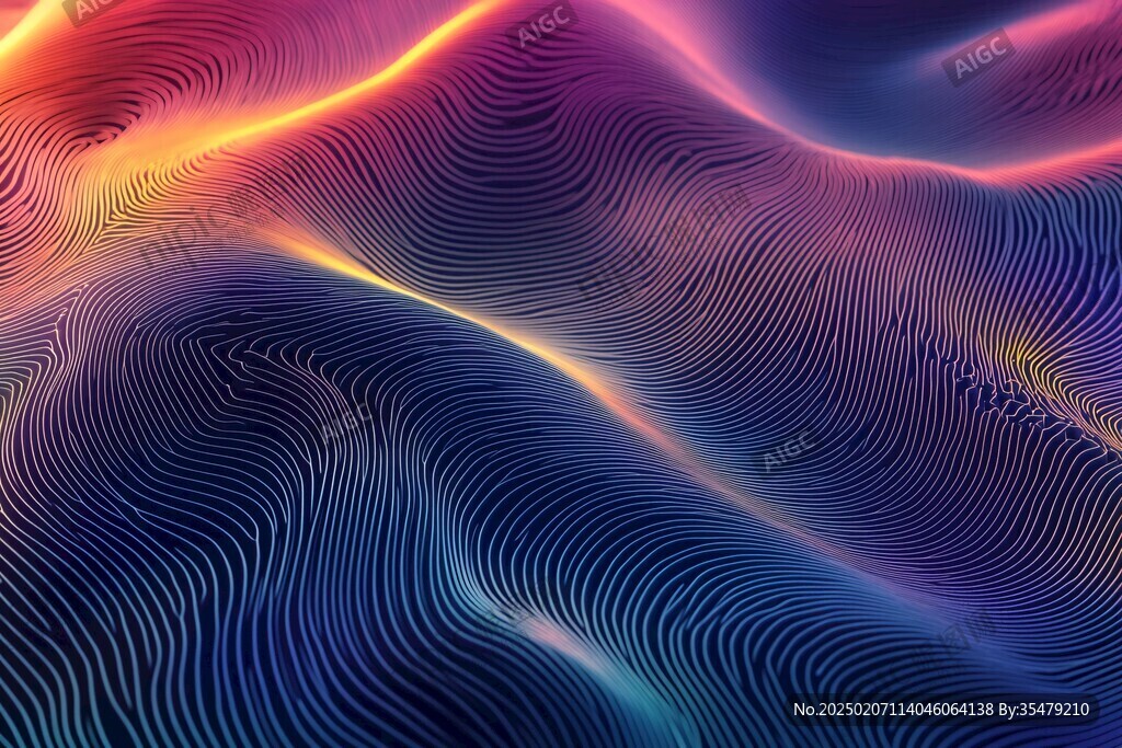 幻彩流体抽象线条背景