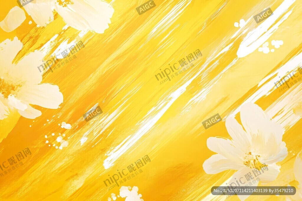 高精手绘黄金拉丝花卉