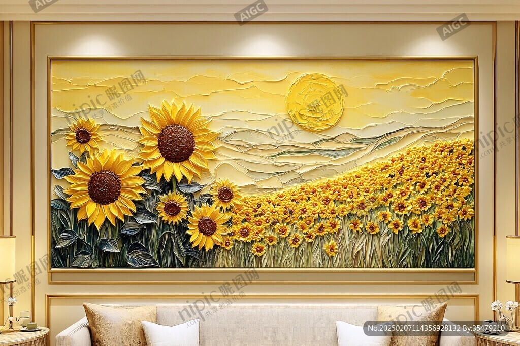 太阳花壁画