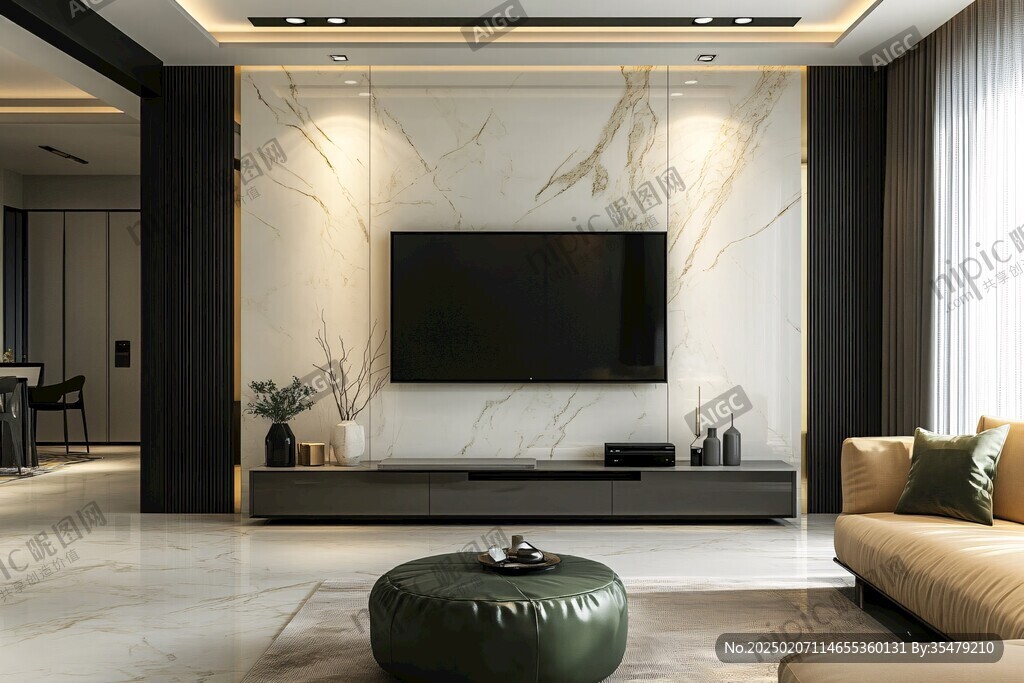 岩板客厅场景素材