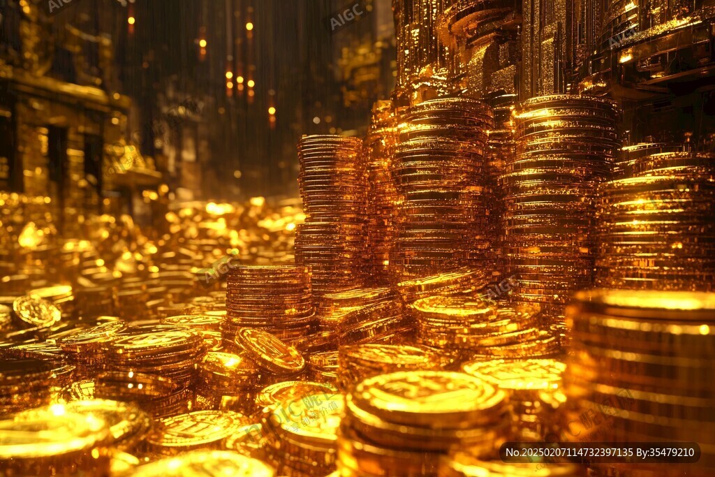 金色钱币金钱多多