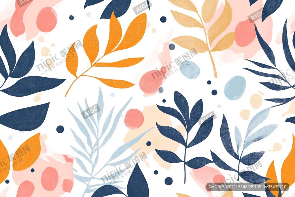 植物背景扁平插画