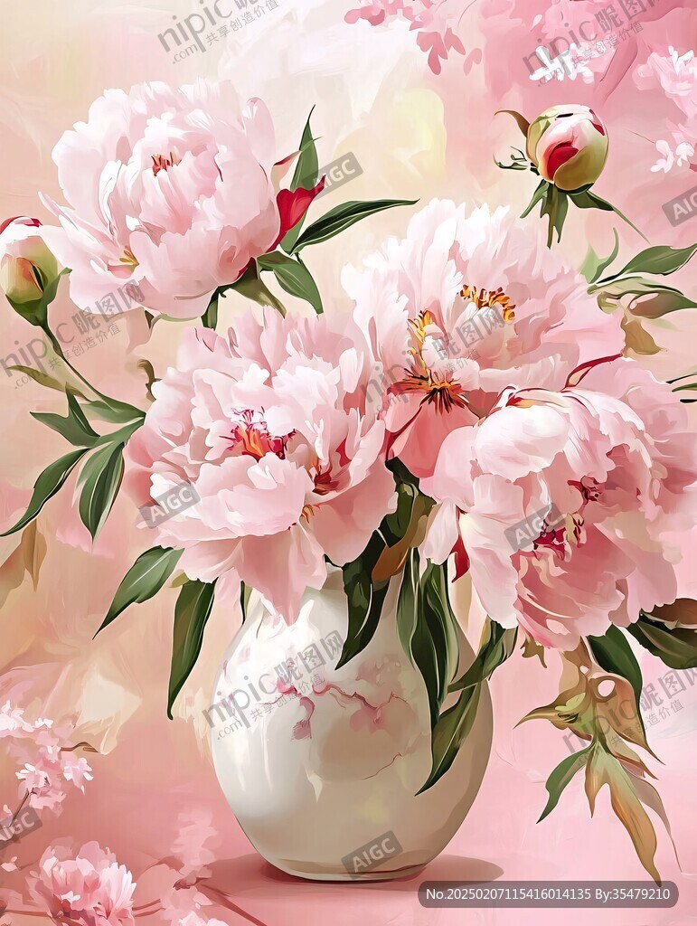 3d牡丹花卉