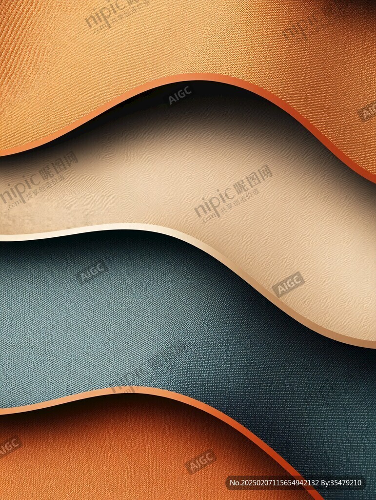 简洁大气拼色曲线纹理