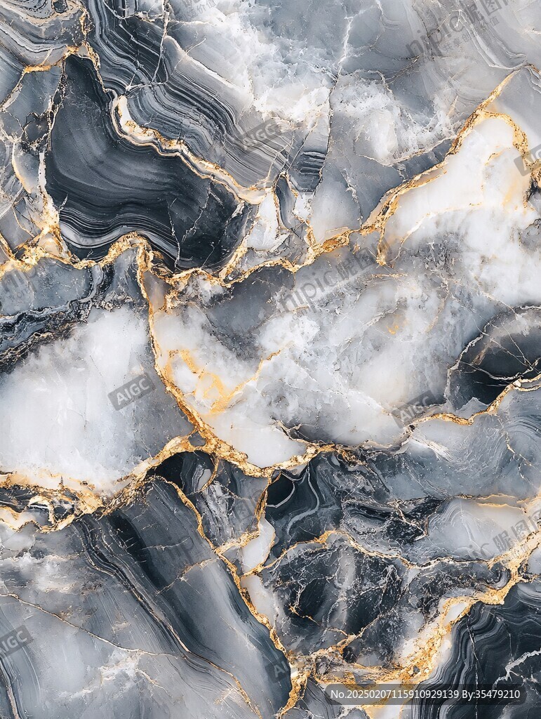 蓝色透光大理石装饰画