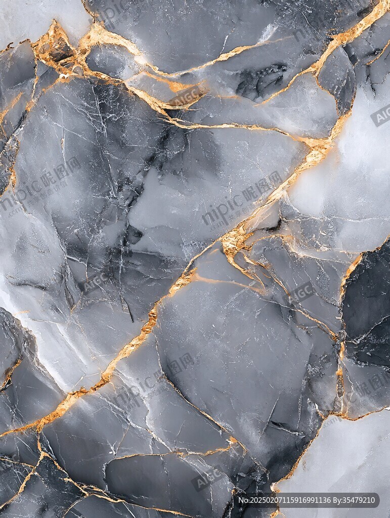 蓝色透光大理石装饰画