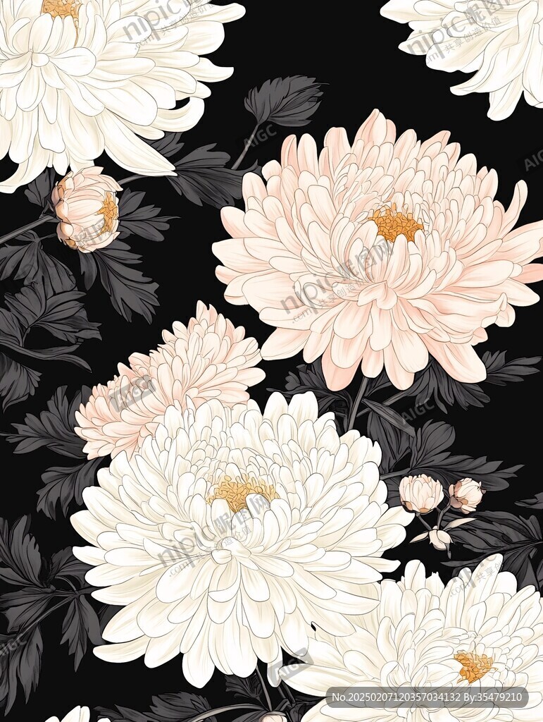 菊花底纹