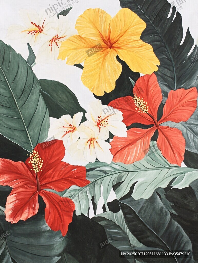 扶桑花插画