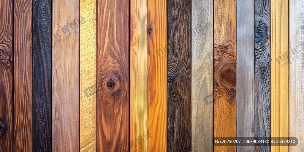 多种颜色木板木材