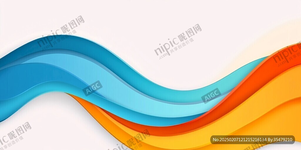 简洁大气拼色曲线纹理