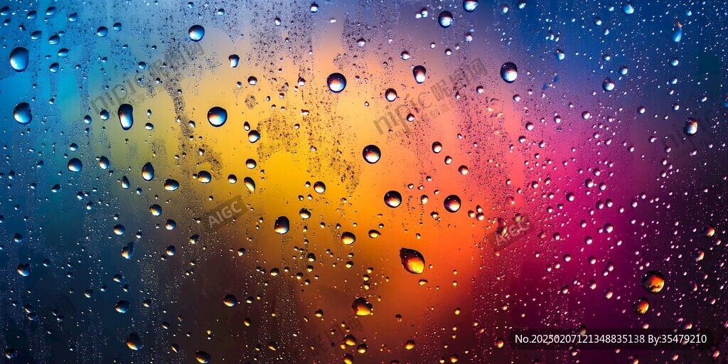玻璃雨滴壁纸