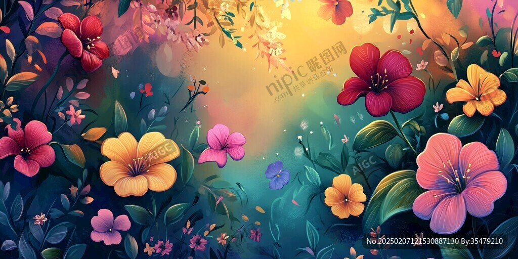 梦幻花卉场景
