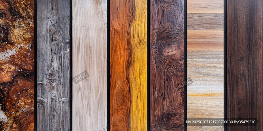 多种颜色木板木材