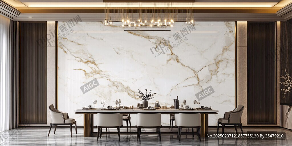 轻奢大理石背景墙