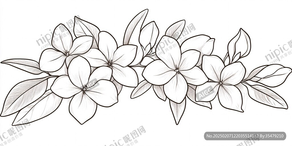 鸡蛋花手绘