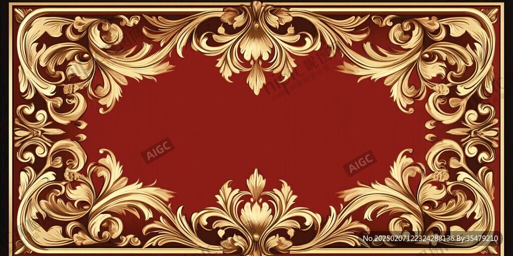 红金色欧式背景