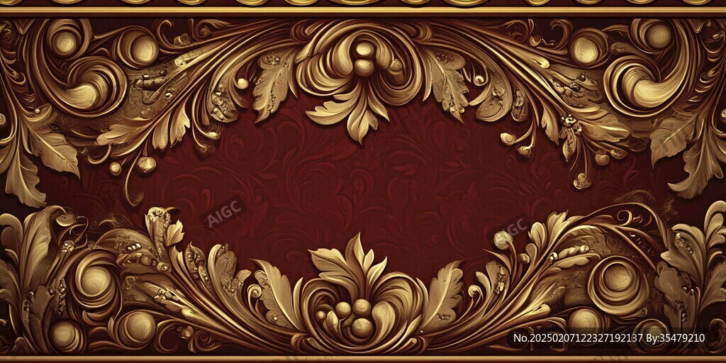 金色奢华浮雕装饰设计