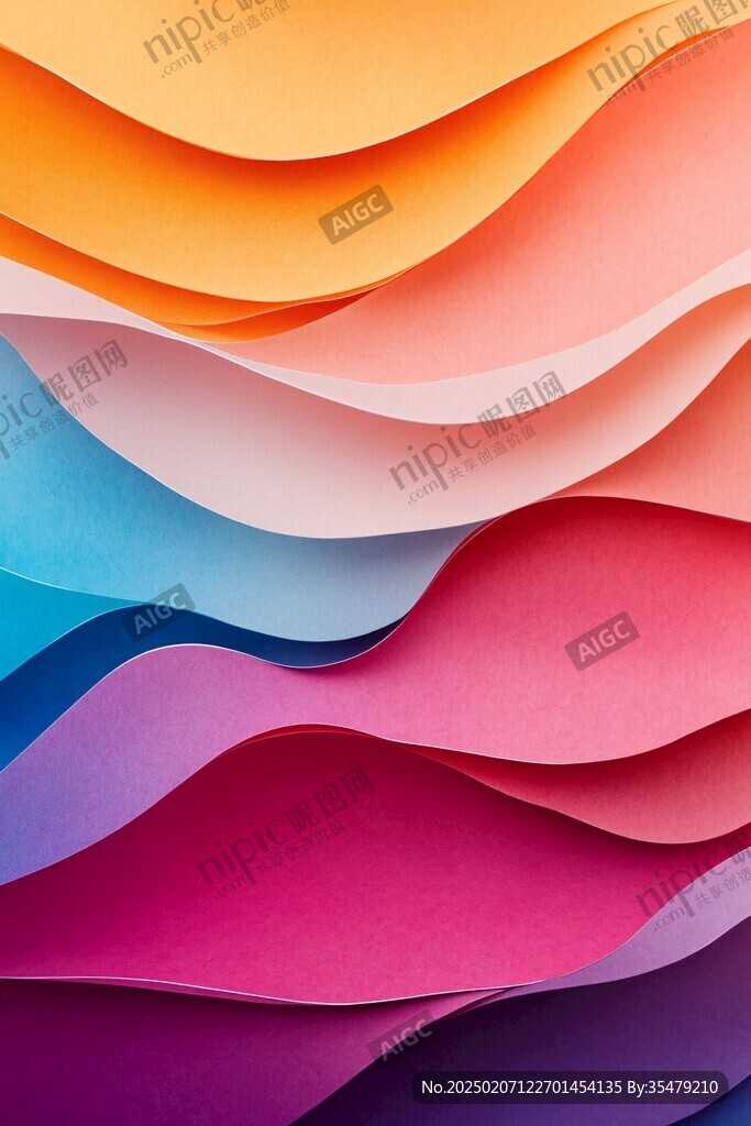 简洁大气拼色曲线纹理