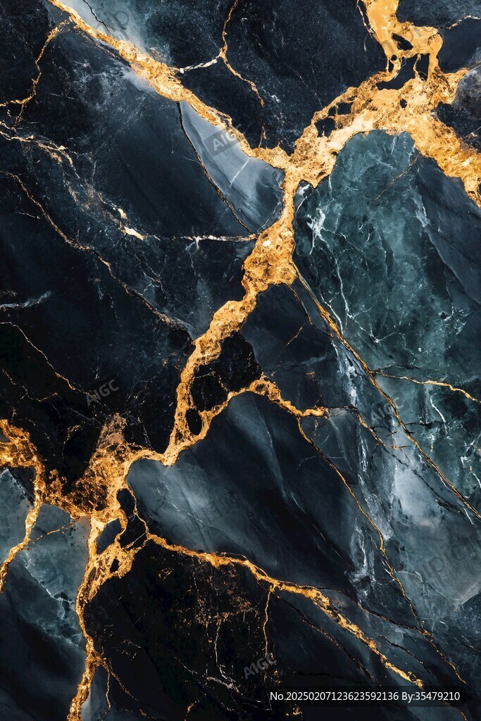 蓝色透光大理石装饰画