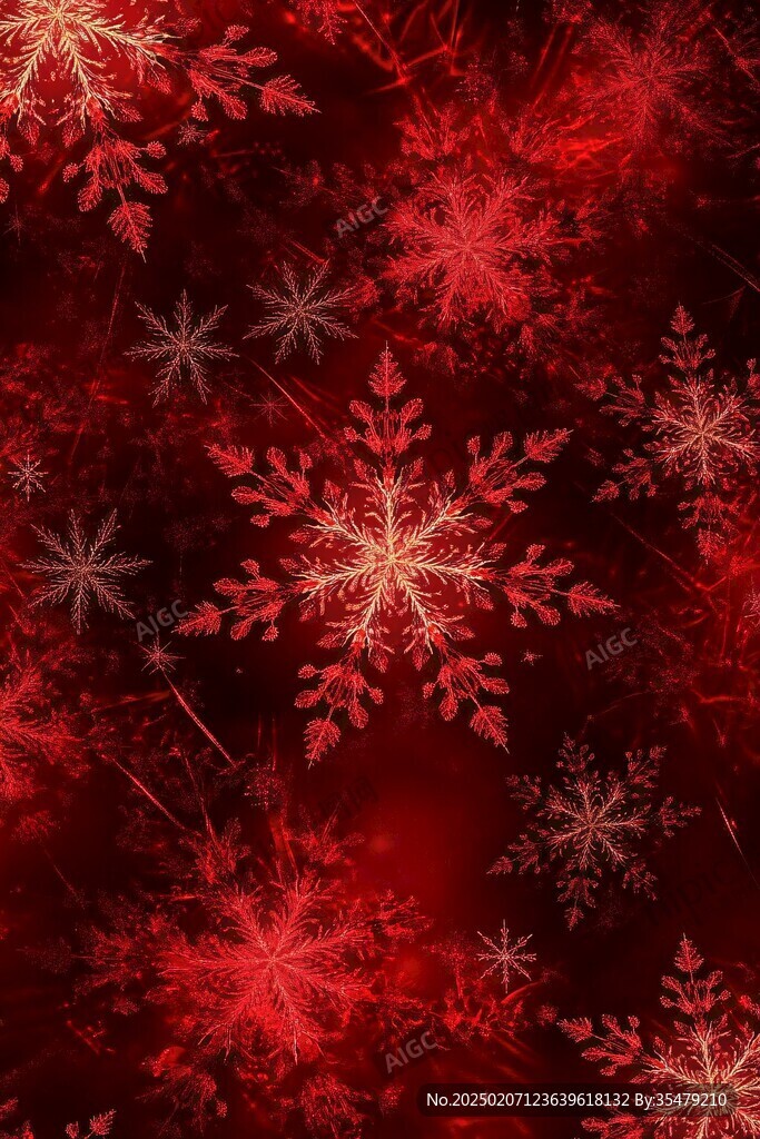红色圣诞节雪花