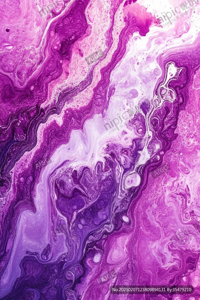 紫色梦幻流体画