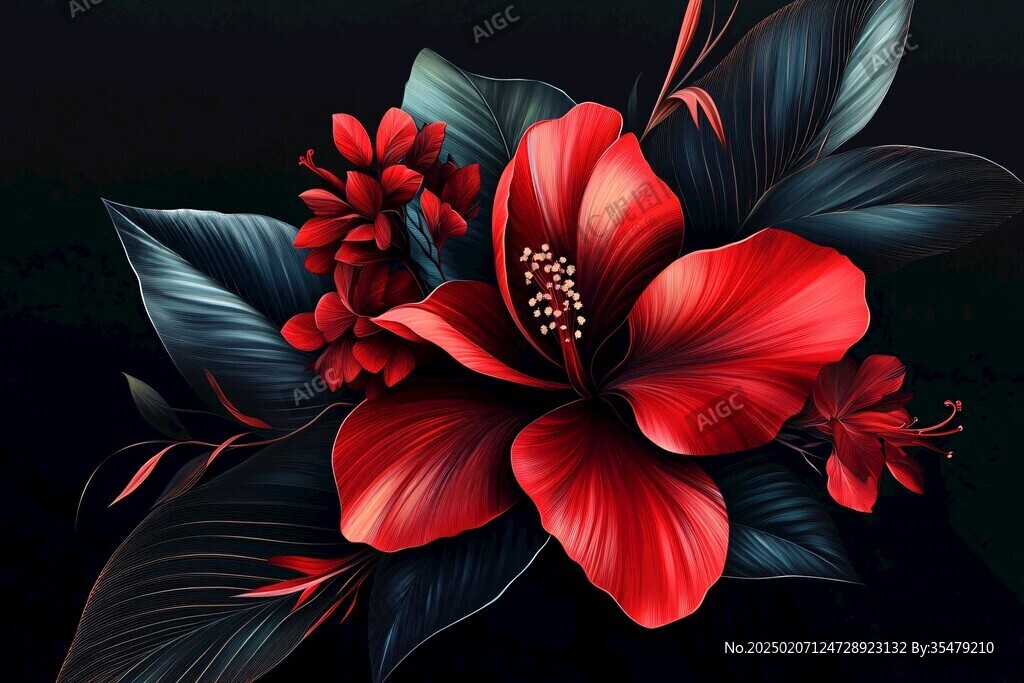 扶桑花插画