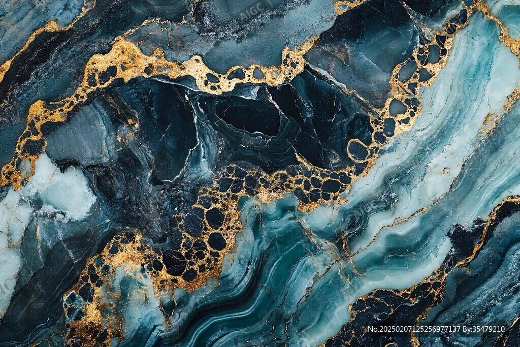 黄蓝相间大理石纹理