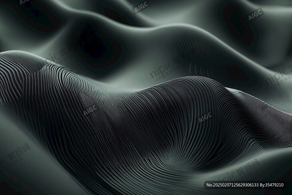 3d波浪线弧线弧形山