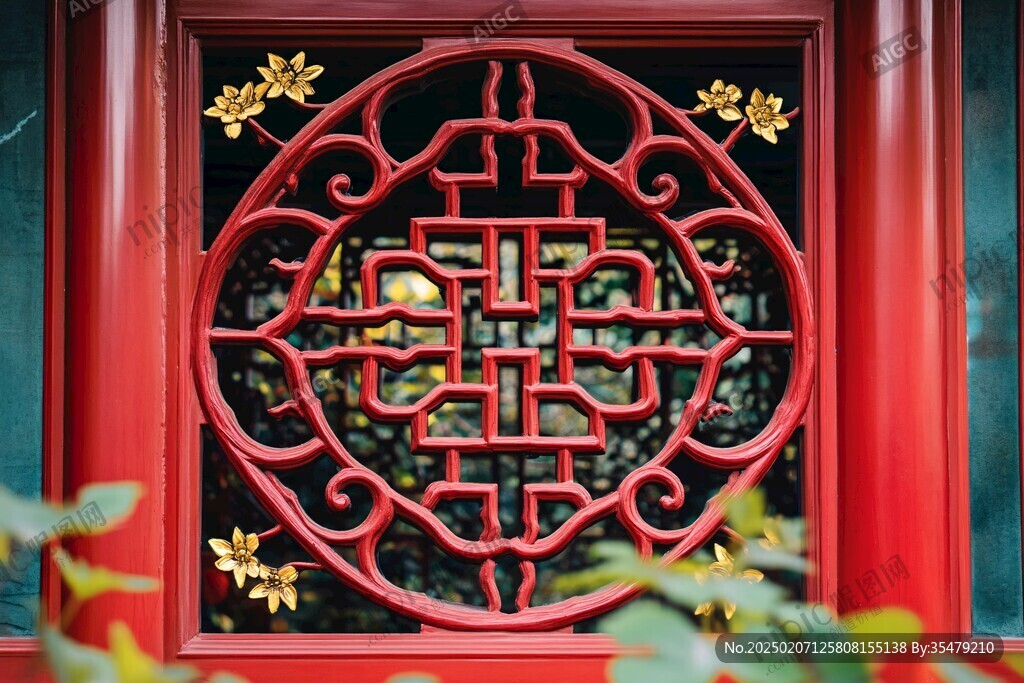 红色窗棂