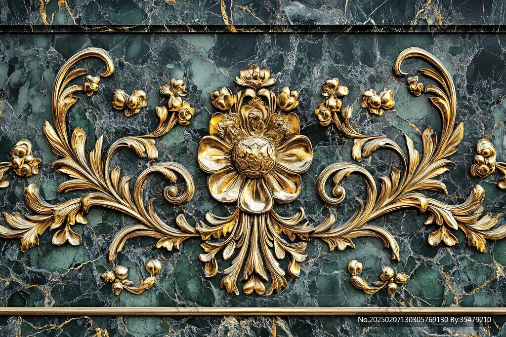 金色奢华浮雕装饰设计