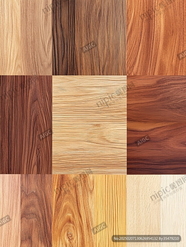 多种颜色木板木材