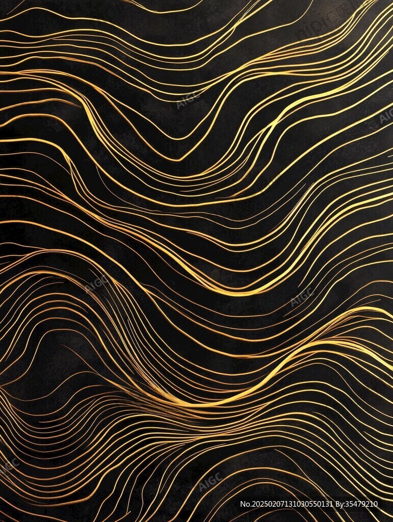 4d金色线条艺术