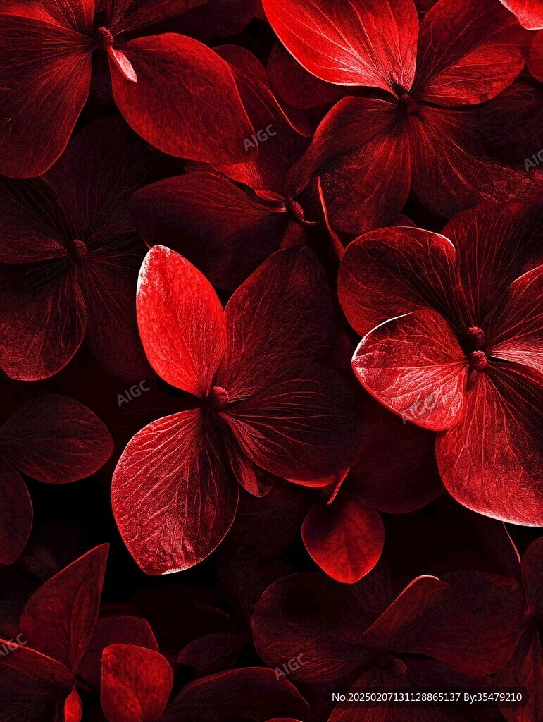 红色鲜花花瓣